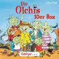 Cover-Bild zum Titel 'Die Olchis 10er Box' von 'Erhard Dietl, Dieter Faber, Frank Oberpichler, Nils Wulkop'