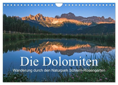 Die Dolomiten - Wanderung durch den Naturpark Schlern-Rosengarten (Wandkalender 2024 DIN A4 quer), CALVENDO Monatskalender - Birgit Matejka