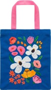 Cover-Bild zum Titel 'Bunte Blumengrüße Bestickter Stoffbeutel royalblau' von ''