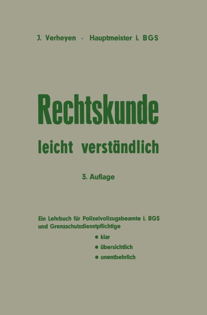 Rechtskunde - leicht verständlich - Josef Verheyen