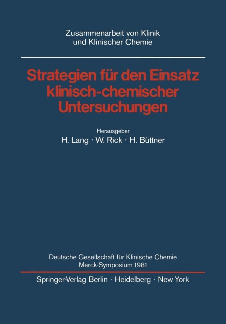 Strategien für den Einsatz klinisch-chemischer Untersuchungen - 