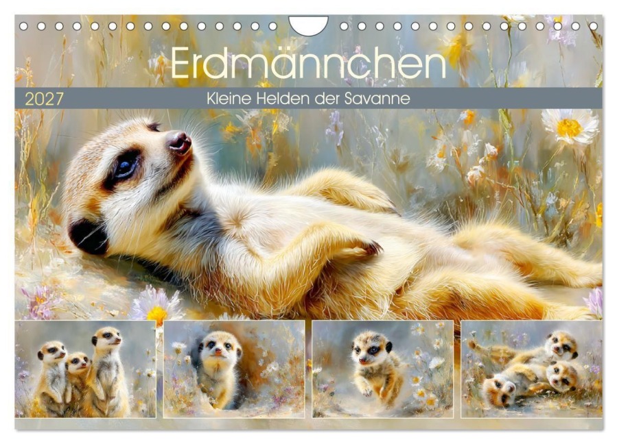 Erdmännchen. Kleine Helden der Savanne (Wandkalender 2027 DIN A4 quer), CALVENDO Monatskalender - Rose Hurley