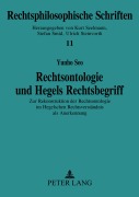 Cover-Bild zum Titel 'Rechtsontologie und Hegels Rechtsbegriff' von 'Yunho Seo'