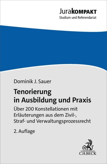 Tenorierung in Ausbildung und Praxis - Dominik Jan Sauer