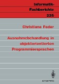 Cover-Bild zum Titel 'Ausnahmebehandlung in objektorientierten Programmiersprachen' von 'Christiane Feder'