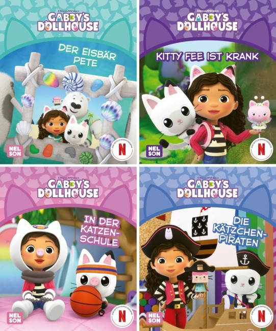 Nelson Mini-Bücher: 4er Gabby's Dollhouse 9-12 - 