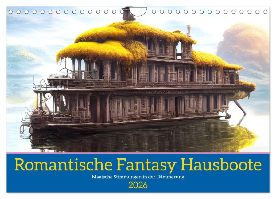 Romantische Fantasy Hausboote Magische Stimmungen in der Dämmerung (Wandkalender 2026 DIN A4 quer), CALVENDO Monatskalender - Martina Marten
