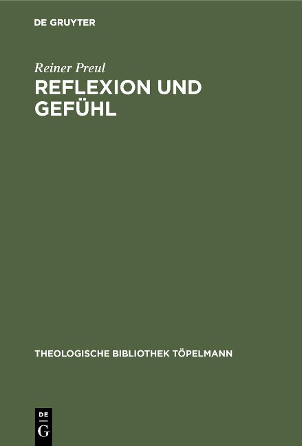 Reflexion und Gefühl - Reiner Preul