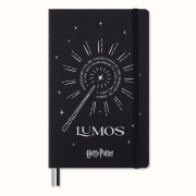 Moleskine Harry Potter Lumos Notizbuch, L/A5, Liniert, Fester Einband, Schwarz - 