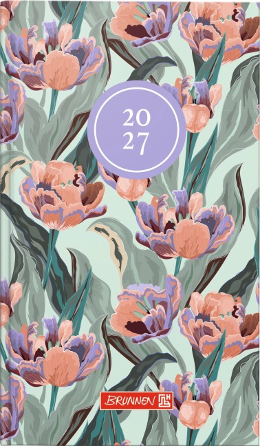 BRUNNEN 1075615027 Taschenkalender Mod. 756 2027 "Botanical" A6, Papier - 