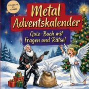 Cover-Bild zum Titel 'Metal-Adventskalender: Quiz-Buch mit Fragen und Rätsel' von 'Schlauvento Interactive'