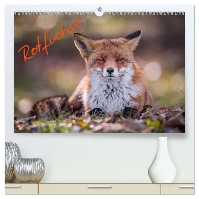 Rotfüchse (hochwertiger Premium Wandkalender 2026 DIN A2 quer), Kunstdruck in Hochglanz - Markus van Hauten