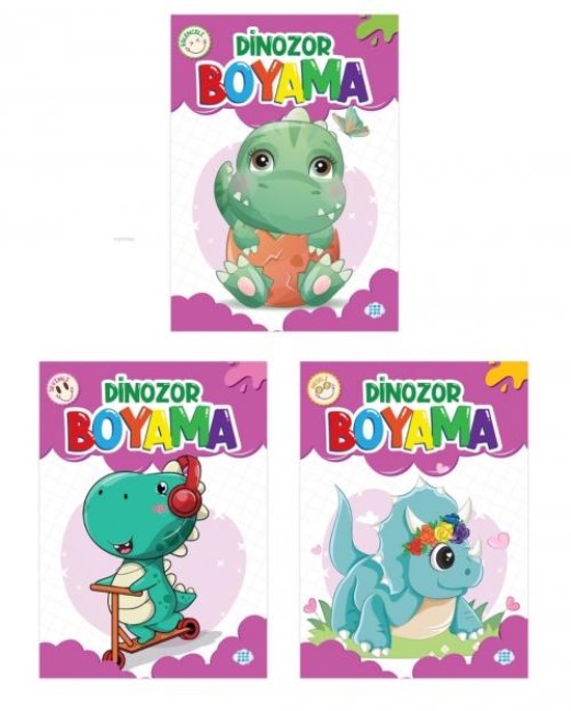 Dinozor Boyama Seti 3 Kitap Takim - Kolektif