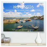 Cover-Bild zum Titel 'Irland 2026. Impressionen zwischen grünen Hügeln und blauen Küsten (hochwertiger Premium Wandkalender 2026 DIN A2 quer), Kunstdruck in Hochglanz' von 'Steffani Lehmann'