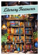 Literary Treasures (Wall Calendar 2026 DIN A2 portrait), CALVENDO 12 Month Wall Calendar - Justyna Jaszke JBJart