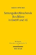 Satzungsdurchbrechende Beschlüsse in GmbH und AG - Moritz Pöschke