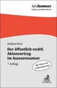 Cover-Bild zum Titel 'Der öffentlich-rechtliche Aktenvortrag im Assessorexamen' von 'Andreas Kerst'