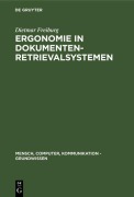Cover-Bild zum Titel 'Ergonomie in Dokumenten-Retrievalsystemen' von 'Dietmar Freiburg'