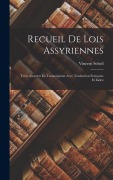 Cover-Bild zum Titel 'Recueil De Lois Assyriennes' von 'Vincent Scheil'
