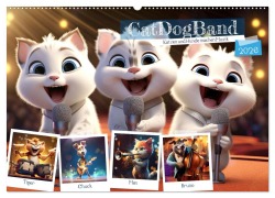 CatDogBand (Wandkalender 2026 DIN A2 quer), CALVENDO Monatskalender - Sabine Löwer