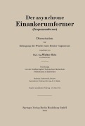 Cover-Bild zum Titel 'Der asynchrone Einankerumformer (Frequenzumformer)' von 'Walter Seiz'