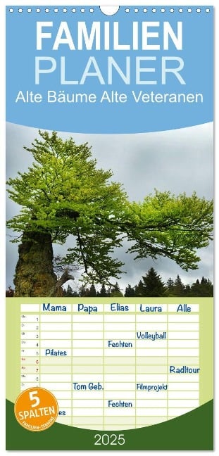 Familienplaner 2025 - Alte Bäume Alte Veteranen mit 5 Spalten (Wandkalender, 21 x 45 cm) CALVENDO - Alte Bäume Alte Veteranen