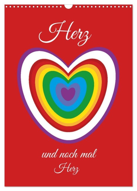 Herz und noch mal Herz (Wandkalender 2027 DIN A3 hoch), CALVENDO Monatskalender - Birgit Priefer