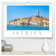 Cover-Bild zum Titel 'Istrien - Piran ¿ Novigrad ¿ Rovinj ¿ Pula (hochwertiger Premium Wandkalender 2026 DIN A2 quer), Kunstdruck in Hochglanz' von 'Dieter Meyer'