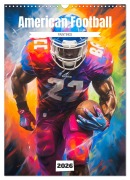 Cover-Bild zum Titel 'American Football. Paintings (Wandkalender 2026 DIN A3 hoch), CALVENDO Monatskalender' von 'Rose Hurley'