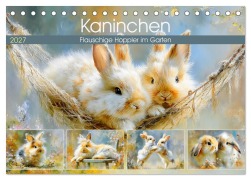 Cover-Bild zum Titel 'Kaninchen. Flauschige Hoppler im Garten (Tischkalender 2027 DIN A5 quer), CALVENDO Monatskalender' von 'Rose Hurley'