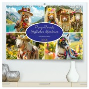 Cover-Bild zum Titel 'Pony-Parade. Stylisches Abenteuer auf kleinen Hufen (hochwertiger Premium Wandkalender 2026 DIN A2 quer), Kunstdruck in Hochglanz' von 'Rose Hurley'