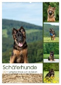 Schäferhunde Langstockhaar zum verlieben (Wandkalender 2024 DIN A2 hoch), CALVENDO Monatskalender - Petra Schiller