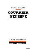 Cover-Bild zum Titel 'Courrier d'Europe' von 'Daniel Halévy'