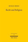 Cover-Bild zum Titel 'Recht und Religion' von 'Michael Droege'