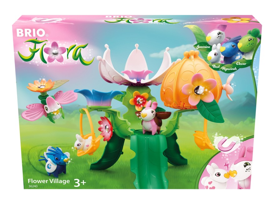 BRIO Flora - 36240 Starter-Set Blumendorf | Spielset für endlosen fantasievollen Spielspaß für Mädchen und Jungen ab 3 Jahren - wunderschönes Geschenk - 