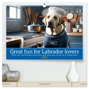 Cover-Bild zum Titel 'Great fun for Labrador lovers (High Quality Premium Wall Calendar 2026 DIN A2 landscape),CALVENDO 12 Month Wall Calendar' von 'Peter Ruebsamen'