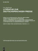 Cover-Bild zum Titel '98385-110925. Biographische Literatur. A - E' von 'Gert Hagelweide'