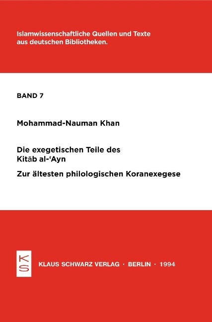 Die exegetischen Teile des Kitab al-'Ayn - Mohammad-Nauman Khan