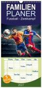 Cover-Bild zum Titel 'Familienplaner 2027 - Fussball - Zweikampf mit 5 Spalten (Wandkalender, 21 x 45 cm) CALVENDO' von 'Dirk Meutzner'