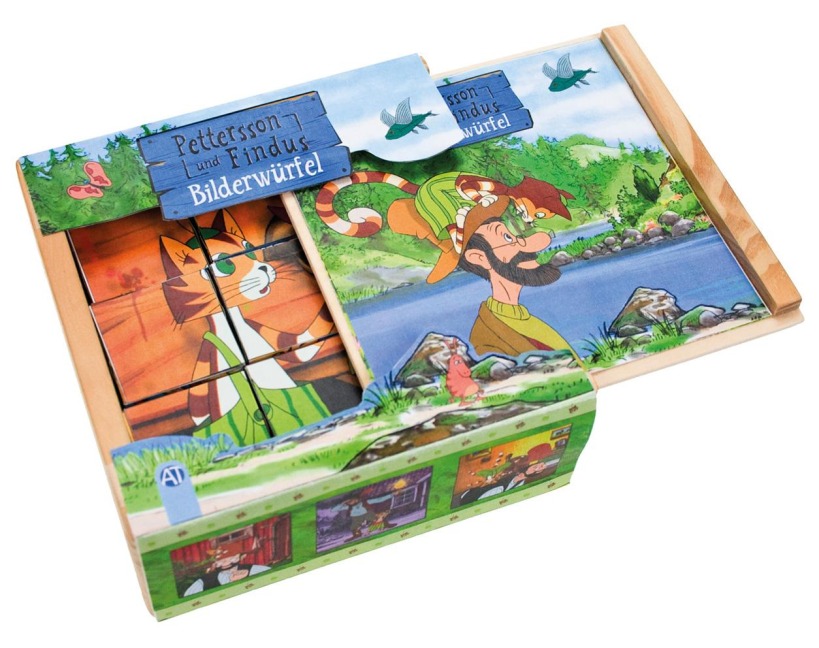 Holz-Bilderwürfel "Pettersson und Findus" - 