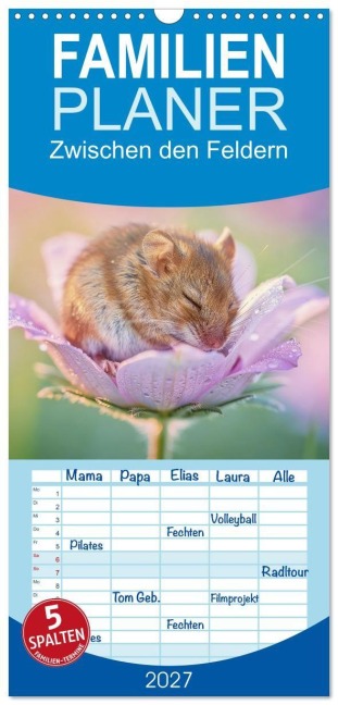 Familienplaner 2027 - Zwischen den Feldern mit 5 Spalten (Wandkalender, 21 x 45 cm) CALVENDO - Torsten Irmer