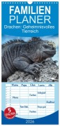 Cover-Bild zum Titel 'Familienplaner 2026 - Drachen: Geheimnisvolles Tierreich mit 5 Spalten (Wandkalender, 21 x 45 cm) CALVENDO' von 'Guenter Guni'