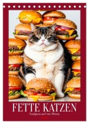 Cover-Bild zum Titel 'FETTE KATZEN - Foodporn auf vier Pfoten (Tischkalender 2026 DIN A5 hoch), CALVENDO Monatskalender' von 'Mb Fotografie'