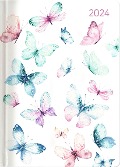 Ladytimer Butterfly 2024 - Schmetterling - Taschenkalender A6 (10,7x15,2 cm) - Weekly - 192 Seiten - Notiz-Buch - Termin-Planer - Alpha Edition - 