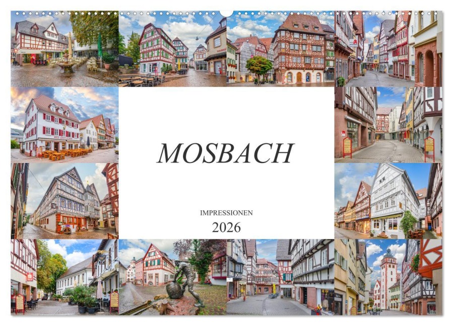 Mosbach Impressionen (Wandkalender 2026 DIN A2 quer), CALVENDO Monatskalender - Dirk Meutzner