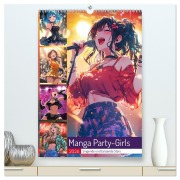 Cover-Bild zum Titel 'Manga Party-Girls. Singende und tanzende Stars (hochwertiger Premium Wandkalender 2026 DIN A2 hoch), Kunstdruck in Hochglanz' von 'Rose Hurley'