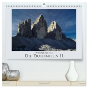 Cover-Bild zum Titel 'Wunder aus Fels - Die Dolomiten II (hochwertiger Premium Wandkalender 2027 DIN A2 quer), Kunstdruck in Hochglanz' von 'Rick Janka'