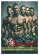 Cover-Bild zum Titel 'Lösch mich - Sexy Feuerwehrmänner fast nackt im Männerkalender (Wandkalender 2026 DIN A2 hoch), CALVENDO Monatskalender' von 'Mb Fotografie'