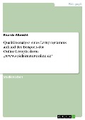 Cover-Bild zum Titel 'Qualitätsanalyse eines Lernprogramms anhand des Beispiels der Online-Lernplattform "www.spielzimmer-online.de"' von 'Ricarda Albrecht'