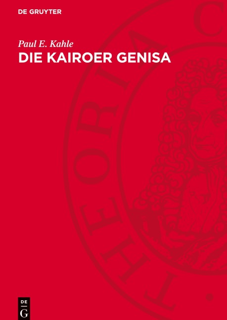 Die Kairoer Genisa - Paul E. Kahle